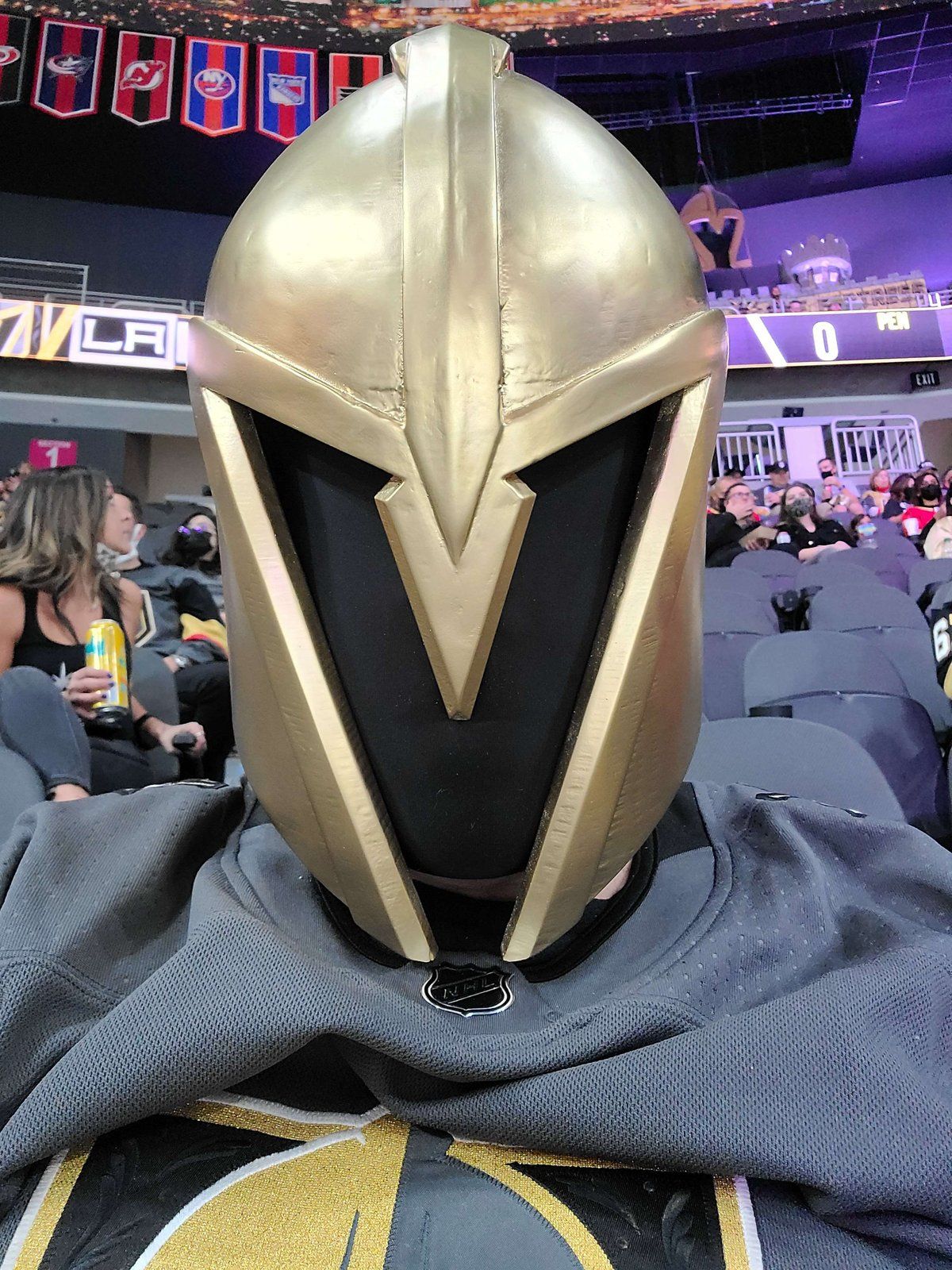 The 2021 helmet, worn at a hockey game