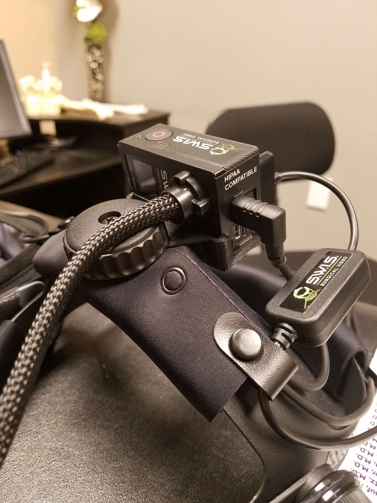 The camera mount holding the S.W.I.S. camera body, 2017